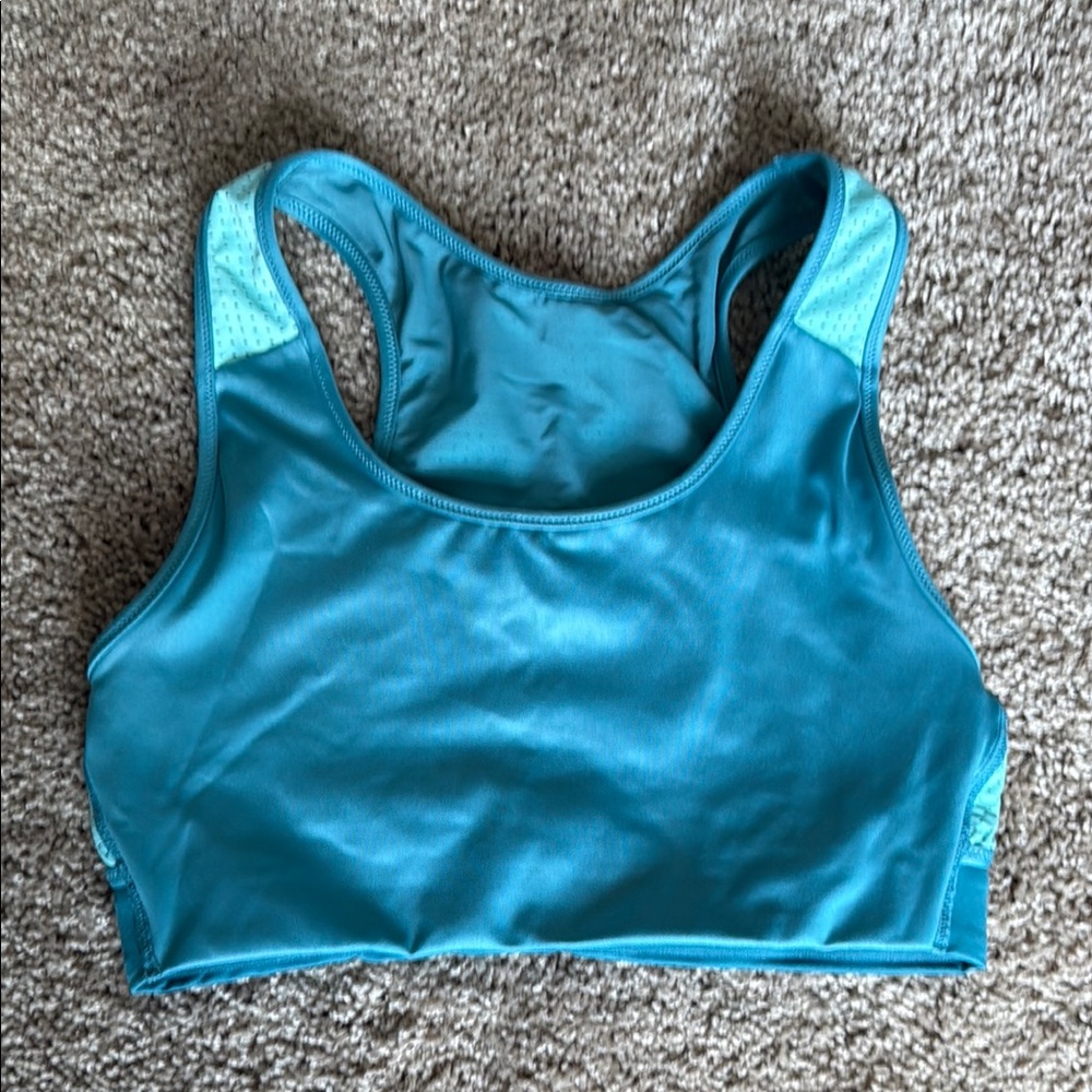 Fabletics Teal Medium Impact Sports Bra Small